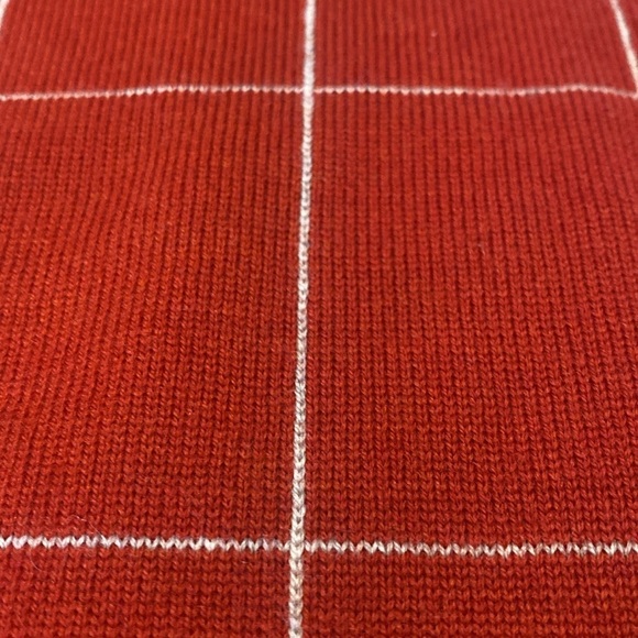 Patrick James Reserve Extra Fine Italian Merino Wool Windowpane Red Vest Sz XL - Picture 2 of 7